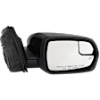 Driver and Passenger Side Mirror, Power Adjust, Heated, Manual Folding, Paintable, In-housing Signal Light, With Memory, With Puddle Light, No Auto-Dim, With Blind Spot Glass