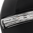 Driver and Passenger Side Mirror, Power Adjust, Heated, Manual Folding, Paintable, In-housing Signal Light, With Memory, With Puddle Light, No Auto-Dim, With Blind Spot Glass