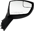 Driver and Passenger Side Mirrors, Power Adjust, Manual Folding, Non-Heated, Textured Black, No Signal Light, No Memory, No Puddle Light, No Auto-Dimming, No Blind Spot Feature