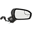 Driver and Passenger Side Mirror, Power Adjust, Heated, Manual Folding, Paintable, In-housing Signal Light, No Memory, With Puddle Light, No Auto-Dim, No Blind Spot Feature