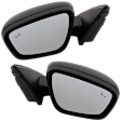 Driver and Passenger Side Mirror, Power Adjust, Non-Heated, Manual Folding, Textured Black, No Signal Light, No Memory, No Puddle Light, No Auto-Dim, With Blind Spot Detection in Glass
