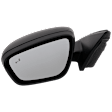 Driver and Passenger Side Mirror, Power Adjust, Non-Heated, Manual Folding, Textured Black, No Signal Light, No Memory, No Puddle Light, No Auto-Dim, With Blind Spot Detection in Glass