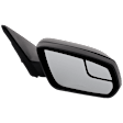 Driver and Passenger Side Mirror, Power Adjust, Non-Heated, Manual Folding, Textured Black, No Signal Light, No Memory, No Puddle Light, No Auto-Dim, With Blind Spot Detection in Glass