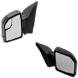 Driver and Passenger Side Mirror, Power Adjust, Heated, Manual Folding, Textured Black, In-housing Signal Light, No Memory, Driver Side - No Puddle Light; Passenger Side - With Puddle Light