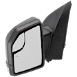 Driver and Passenger Side Mirror, Power Adjust, Heated, Manual Folding, Textured Black, In-housing Signal Light, No Memory, Driver Side - No Puddle Light; Passenger Side - With Puddle Light