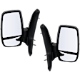 2020-2024 Ford Transit-250 - Driver and Passenger Side Mirrors, Power Adjust, Non-Heated, Manual Folding, Textured Black