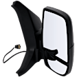 2020-2024 Ford Transit-250 - Driver and Passenger Side Mirrors, Power Adjust, Non-Heated, Manual Folding, Textured Black