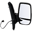 2020-2024 Ford Transit-250 - Driver and Passenger Side Mirrors, Power Adjust, Non-Heated, Manual Folding, Textured Black