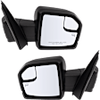 Driver and Passenger Side Mirror, Power Adjust, Heated, Manual Folding, Textured Black, In-housing Signal Light, No Memory, With Puddle Light, No Auto-Dim, With Blind Spot Detection