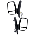 Driver and Passenger Side Mirror, Power Adjust, Non-Heated, Manual Folding, Textured Black, No Signal Light, No Memory, No Puddle Light, No Auto-Dim, With Blind Spot Glass