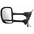 Driver and Passenger Side Towing Mirror, Power Adjust, Non-Heated, Manual Folding, Textured Black, No Signal Light, No Memory, No Puddle Light, No Auto-Dim, With Blind Spot Glass