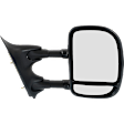 Driver and Passenger Side Towing Mirrors, Manual Adjust, Manual Folding, Non-Heated, Textured Black, No Signal Light, No Memory, No Puddle Light, No Auto-Dimming