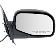 Driver and Passenger Side Mirrors, Power Adjust, Manual Folding, Non-Heated, Textured Black, No Signal Light, No Memory, With Puddle Light, No Auto-Dimming, No Blind Spot Feature
