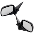 Driver and Passenger Side Mirrors, Power Adjust, Manual Folding, Non-Heated, Textured Black, No Signal Light, No Memory, With Puddle Light, No Auto-Dimming, No Blind Spot Feature