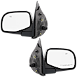 Driver and Passenger Side Mirrors, Power Adjust, Manual Folding, Heated, Textured Black, No Signal Light, No Memory, With Puddle Light, No Auto-Dimming, No Blind Spot Feature