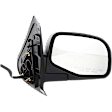 Driver and Passenger Side Mirrors, Power Adjust, Manual Folding, Non-Heated, Textured Black, No Signal Light, No Memory, No Puddle Light, No Auto-Dimming, No Blind Spot Feature