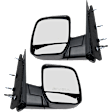 2002 Ford E-250 Econoline - Driver and Passenger Side Mirror, Power Adjust, Non-Heated, Textured Black, Manual Folding, No Signal Light, No Blind Spot Feature, No Memory, No Puddle Light, No Auto-Dimming