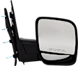 Driver and Passenger Side Mirror, Manual Adjust, Non-Heated, Manual Folding, Textured Black, No Signal Light, No Memory, No Puddle Light, No Auto-Dim, No Blind Spot Feature