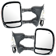 Driver and Passenger Side Towing Mirror, Power Adjust, Manual Folding, Heated, Chrome, In-housing Signal Light, No Memory, No Puddle Light, No Auto-Dimming, With Blind Spot Glass