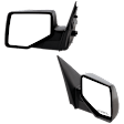 Driver and Passenger Side Mirrors, Manual Adjust, Manual Folding, Non-Heated, Textured Black, No Signal Light, No Memory, No Puddle Light, No Auto-Dimming
