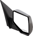 Driver and Passenger Side Mirrors, Manual Adjust, Manual Folding, Non-Heated, Textured Black, No Signal Light, No Memory, No Puddle Light, No Auto-Dimming
