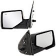 Driver and Passenger Side Mirrors, Power Adjust, Manual Folding, Heated, Textured Black, No Signal Light, No Memory, With Puddle Light, No Auto-Dimming, No Blind Spot Feature