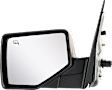 Driver and Passenger Side Mirrors, Power Adjust, Manual Folding, Heated, Textured Black, No Signal Light, No Memory, With Puddle Light, No Auto-Dimming, No Blind Spot Feature