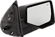 Driver and Passenger Side Mirrors, Power Adjust, Manual Folding, Heated, Textured Black, No Signal Light, No Memory, With Puddle Light, No Auto-Dimming, No Blind Spot Feature