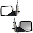 2007 Ford Explorer Sport Trac - Driver and Passenger Side Mirror, Power Adjust, Non-Heated, With 1 Chrome and 1 Paintable Cap, Manual Folding, No Signal Light, No Blind Spot Feature, No Memory, With Puddle Light, No Auto-Dimming