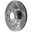Front and Rear Brake Disc, 4-Wheel Set, Plain Surface, Vented, 6 Lugs