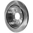 Front and Rear Brake Disc, 4-Wheel Set, Plain Surface, Vented, 6 Lugs