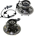 Front, Driver and Passenger Side Wheel Hub, 6 Lugs, With Bearing, 4WD