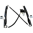 Front, Driver and Passenger Side Power Window Regulator, With Motor