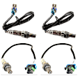 Driver and Passenger Side, Before and After Catalytic Converter Oxygen Sensor, Set of 4, 4-wire, 6.0L, 8Cyl