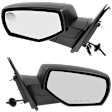 Driver and Passenger Side Mirror, Power Adjust, Heated, Manual Folding, Textured Black, No Signal Light, No Memory, No Puddle Light, No Auto-Dim