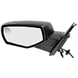 Driver and Passenger Side Mirror, Power Adjust, Heated, Manual Folding, Textured Black, No Signal Light, No Memory, No Puddle Light, No Auto-Dim