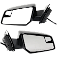 Driver and Passenger Side Mirror, Power Adjust, Non-Heated, Manual Folding, Textured Black, No Signal Light, No Memory, No Puddle Light, No Auto-Dim, With Blind Spot Glass