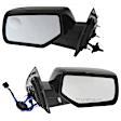 Driver and Passenger Side Mirror, Power Adjust, Heated, Manual Folding, Paintable, In-glass and In-housing Signal Light, No Memory, No Puddle Light, No Auto-Dim