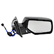 Driver and Passenger Side Mirror, Power Adjust, Heated, Manual Folding, Paintable, In-glass and In-housing Signal Light, No Memory, No Puddle Light, No Auto-Dim