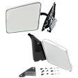 Driver and Passenger Side Mirrors, Manual Adjust, Manual Folding, Non-Heated, Chrome, No Signal Light, No Memory, No Puddle Light, No Auto-Dimming, No Blind Spot Feature