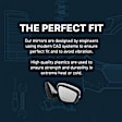Driver and Passenger Side Mirror, Power Adjust, Heated, Manual Folding, Chrome, No Signal Light, No Memory, No Puddle Light, No Auto-Dim