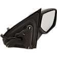 Driver and Passenger Side Mirror, Power Adjust, Heated, Power Folding, With 1 Chrome and 1 Paintable Cap, In-glass Signal Light, With Memory, With Puddle Light, No Auto-Dim, No Blind Spot Feature