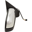 Driver and Passenger Side Mirror, Power Adjust, Heated, Power Folding, With 1 Chrome and 1 Paintable Cap, In-glass Signal Light, With Memory, With Puddle Light, No Auto-Dim, No Blind Spot Feature