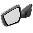 Driver and Passenger Side Mirrors, Power Adjust, Manual Folding, Heated, Chrome, In-housing Signal Light, With memory, With Puddle Light, No Auto-Dimming, No Blind Spot Feature