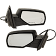 Driver and Passenger Side Mirror, Power Adjust, Heated, Power Folding, Textured Black, In-glass Signal Light, With Memory, With Puddle Light, No Auto-Dim, No Blind Spot Feature