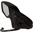Driver and Passenger Side Mirror, Power Adjust, Heated, Power Folding, Textured Black, In-glass Signal Light, With Memory, With Puddle Light, No Auto-Dim, No Blind Spot Feature