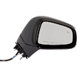 Driver and Passenger Side Mirror, Power Adjust, Heated, Manual Folding, Paintable, In-housing Signal Light, No Memory, No Puddle Light, No Auto-Dim, With Blind Spot Detection in Glass