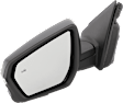 Driver and Passenger Side, Mirrors, Power Adjust, Heated, Manual Folding, Paintable, In-housing Signal Light, No Memory, No Puddle Light, No Auto-Dimming, with Blind Spot Detection in Glass