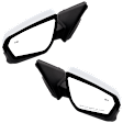 Driver and Passenger Side, Mirrors, Power, Heated, Manual Folding, Chrome, In-housing Signal Light, with Memory, No Puddle Light, No Auto-Dimming, with Blind Spot Glass