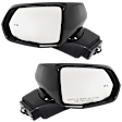 Driver and Passenger Side Mirror, Power Adjust, Heated, Manual Folding, Paintable, In-housing Signal Light, No Memory, No Puddle Light, No Auto-Dim, With Blind Spot Detection in Glass